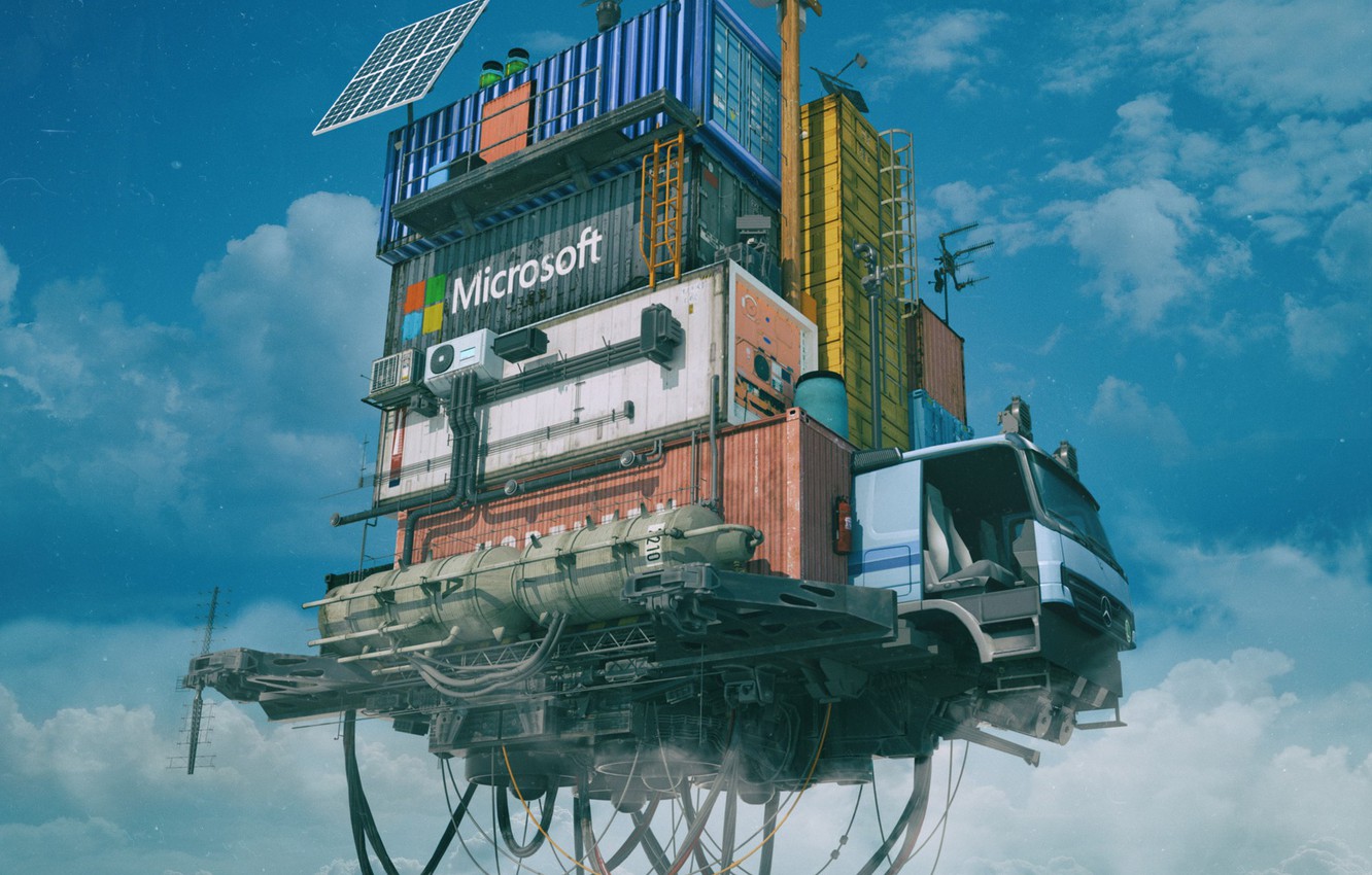 Wallpaper The Sky Clouds Construction Object Microsoft Cloud