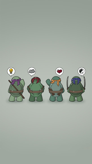 Ninja Turtles Vector iPhone 5c 5s Wallpaper