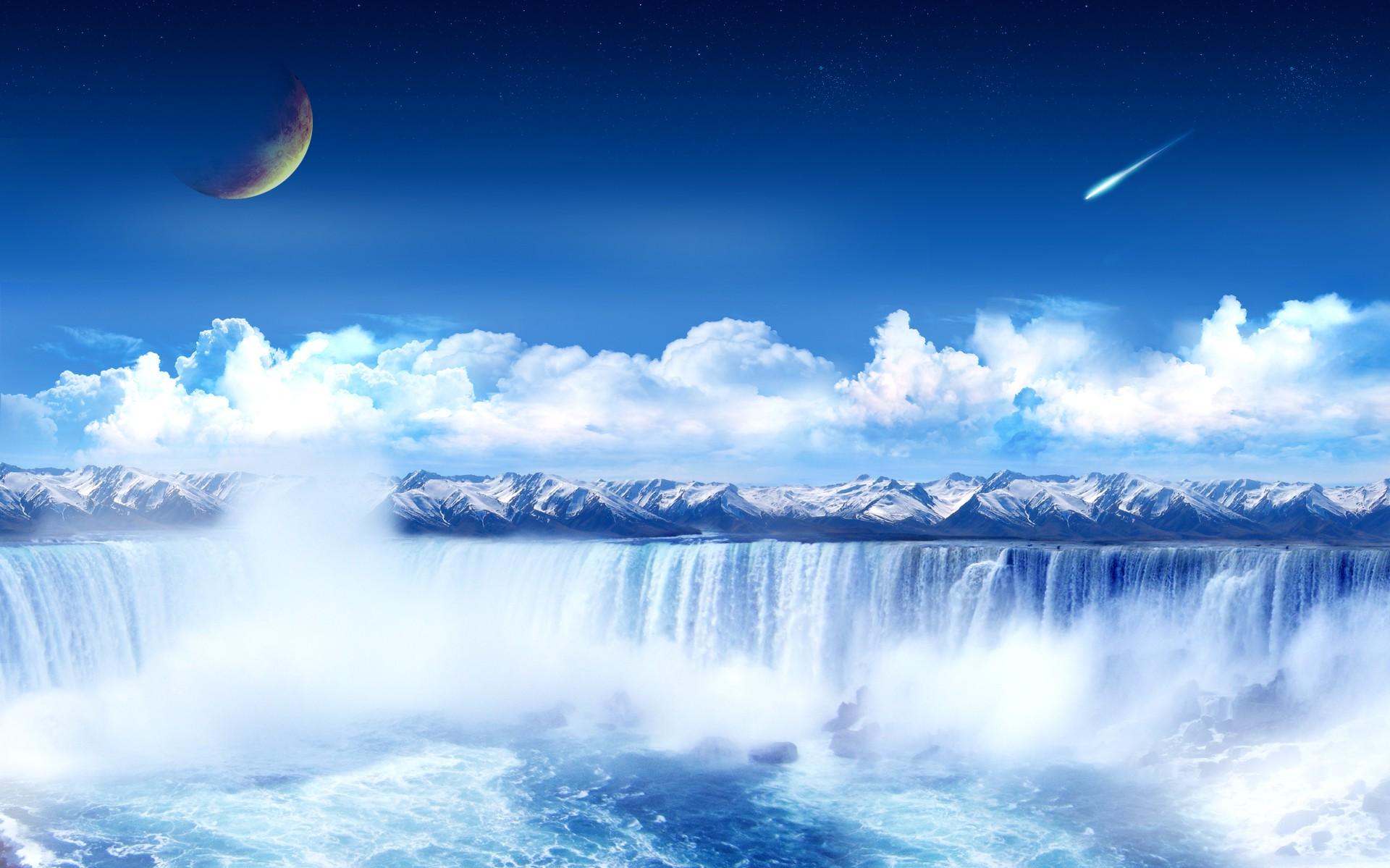 Fantasy Waterfall HD Wallpaper