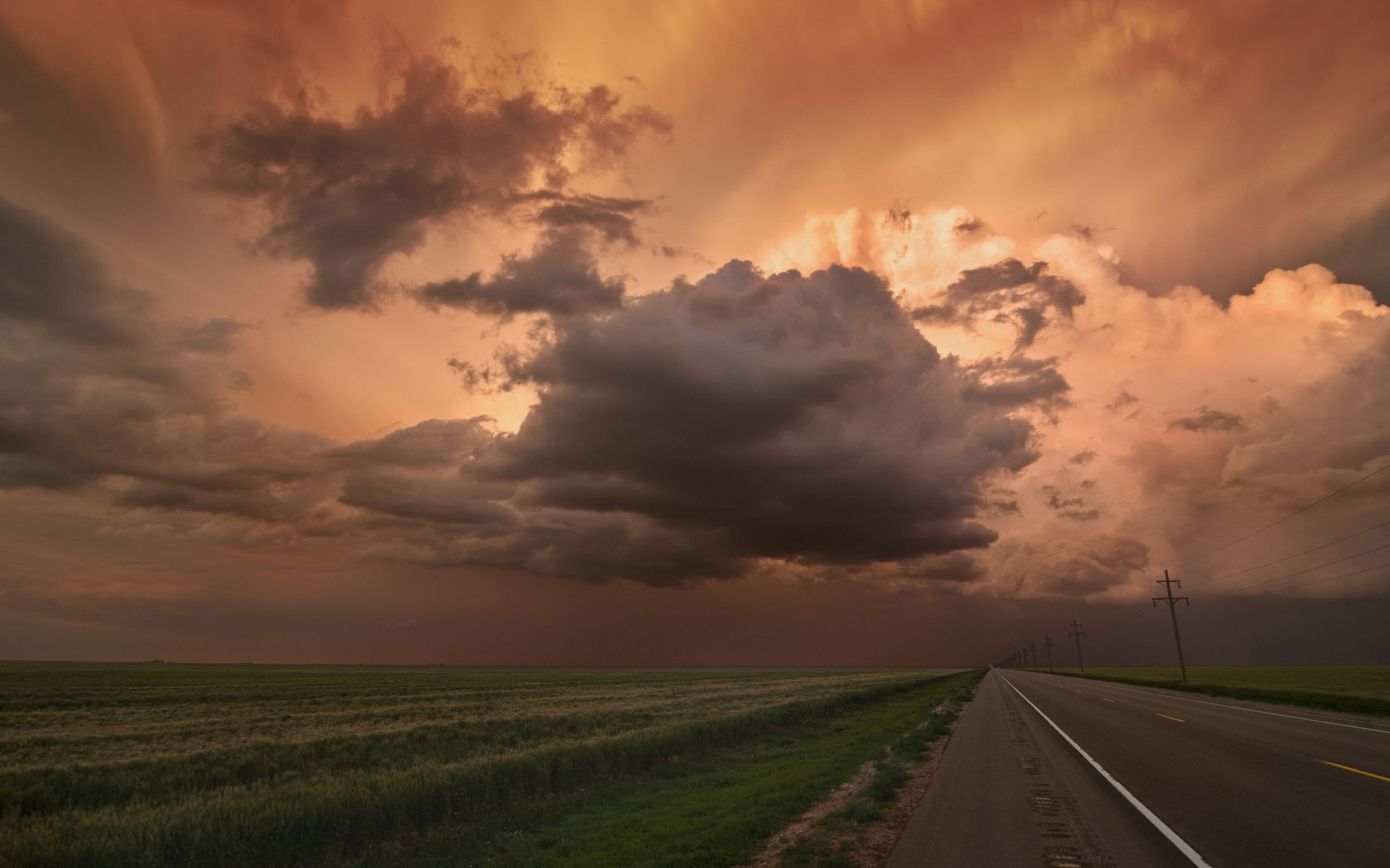 Wallpaper Oklahoma Sunset Clouds