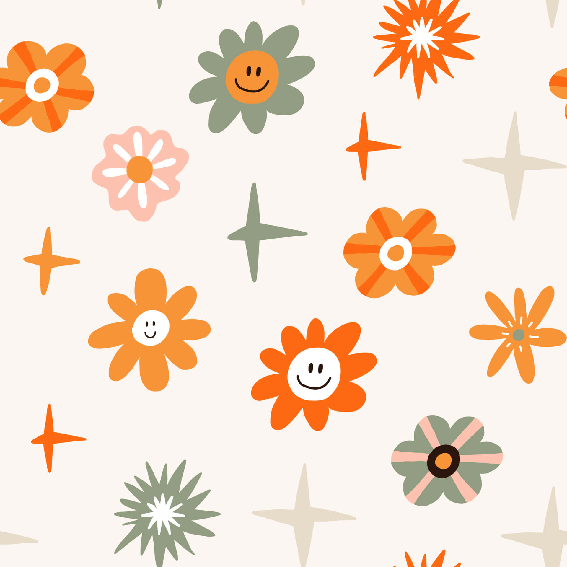 70s Flower Wallpaper