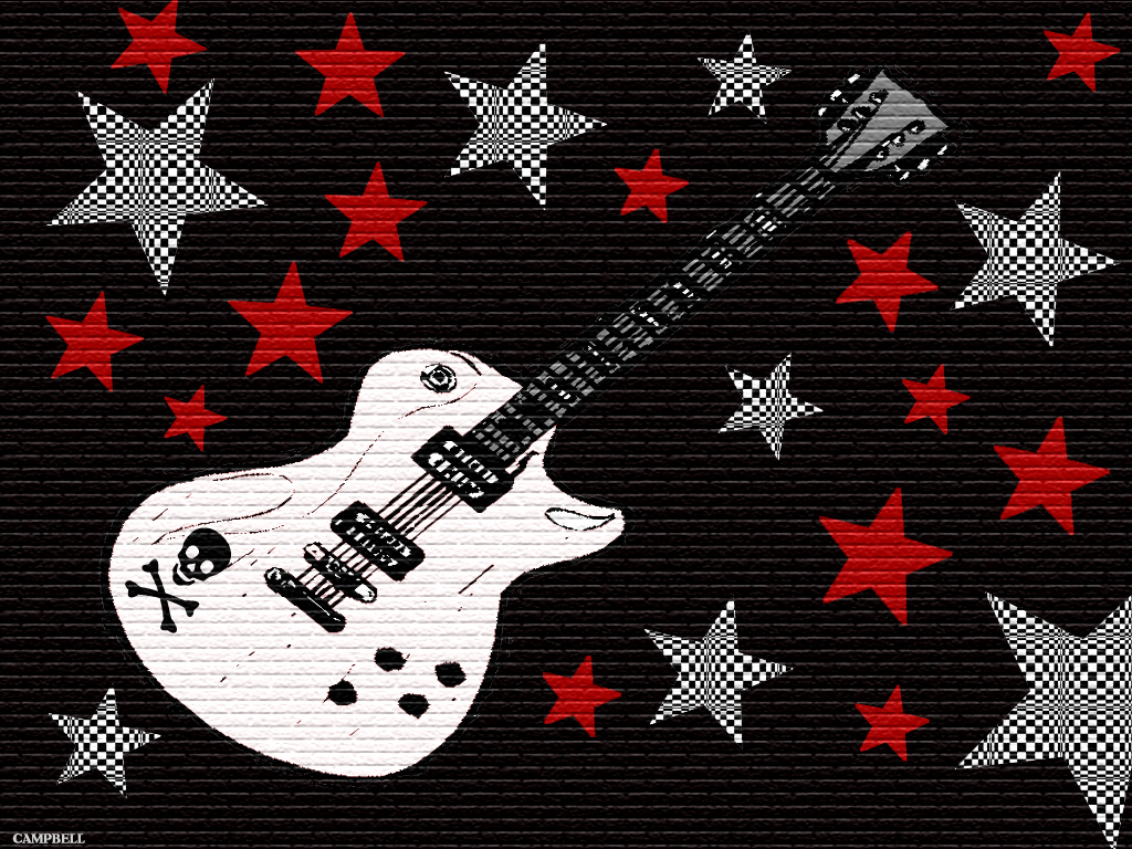 Accessible Novelties Rock Star Music Guitar Wallpaper
