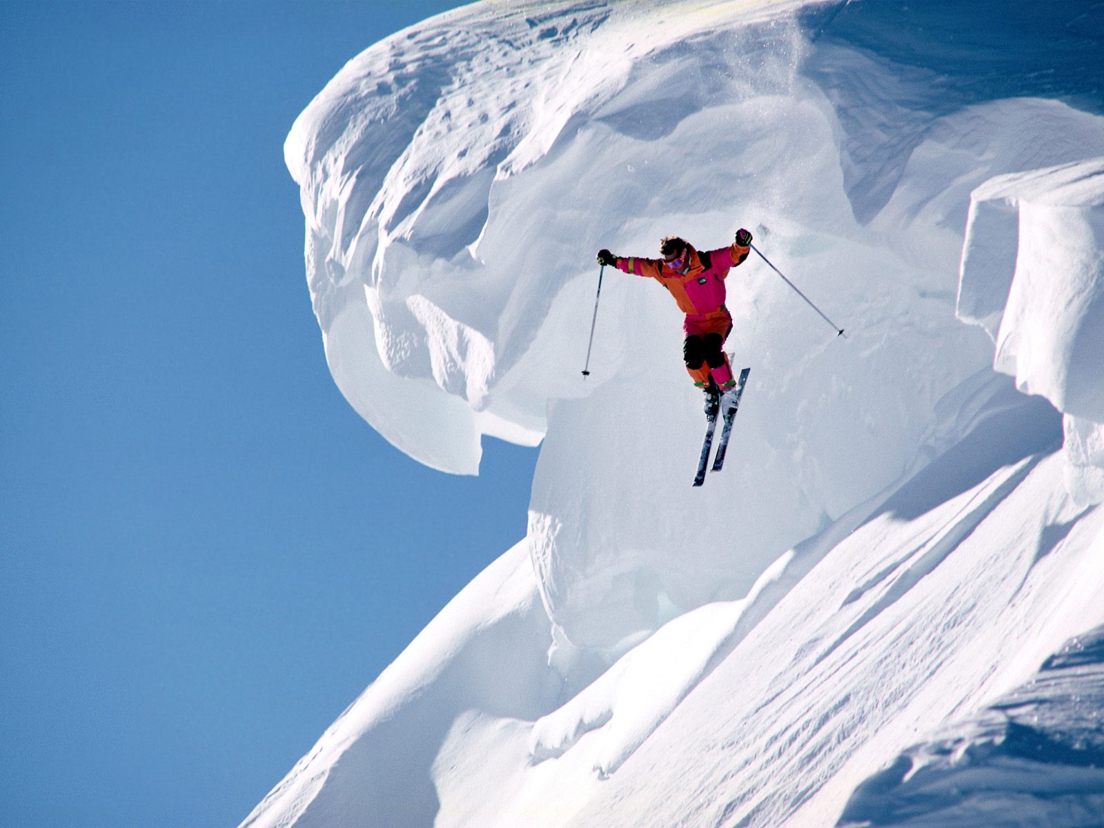 free snow skiing desktop wallpaper