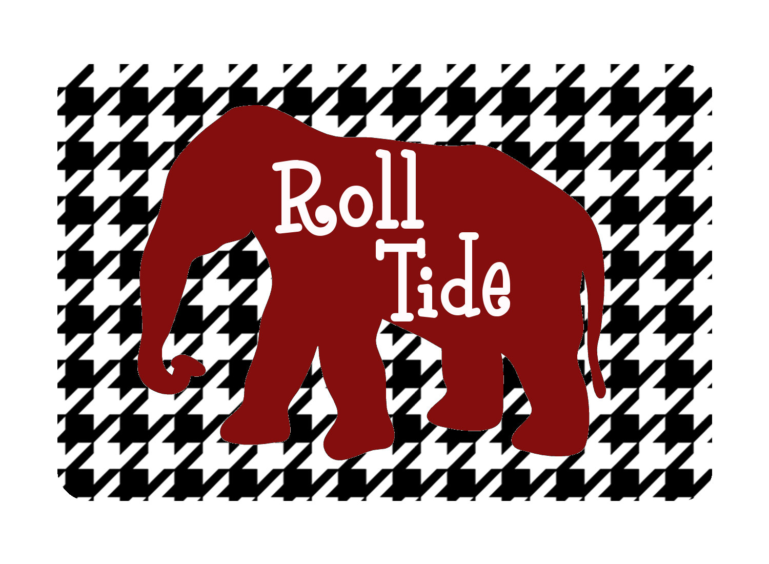 Items Similar To Alabama Houndstooth Roll Tide Tray Personalized