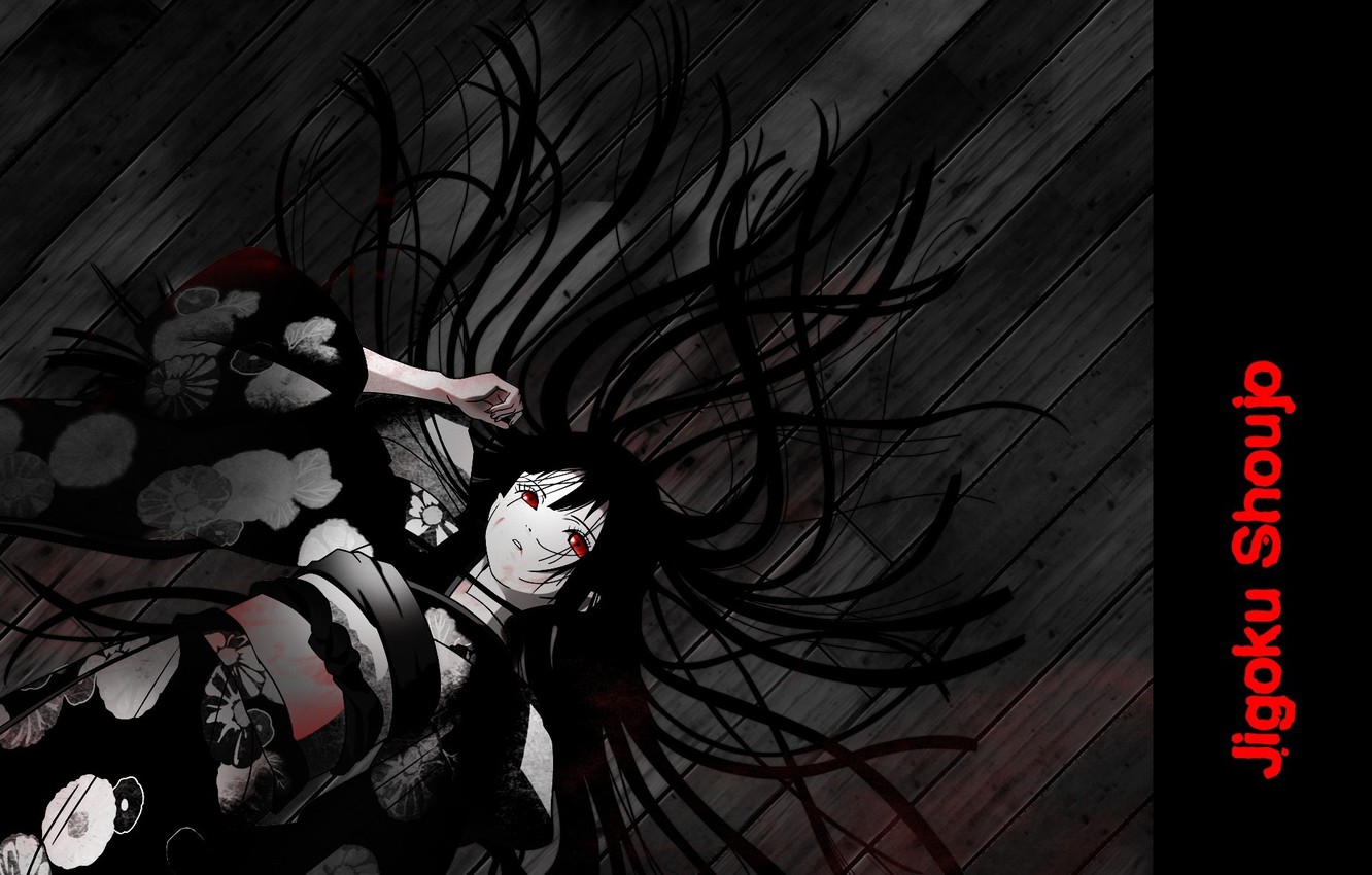 Free download Wallpaper red eyes lying on the floor Enma Ai Jigoku Shoujo  [1332x850] for your Desktop, Mobile & Tablet | Explore 39+ Hell Girl Anime  Wallpapers | Hell Girl Wallpaper, Anime