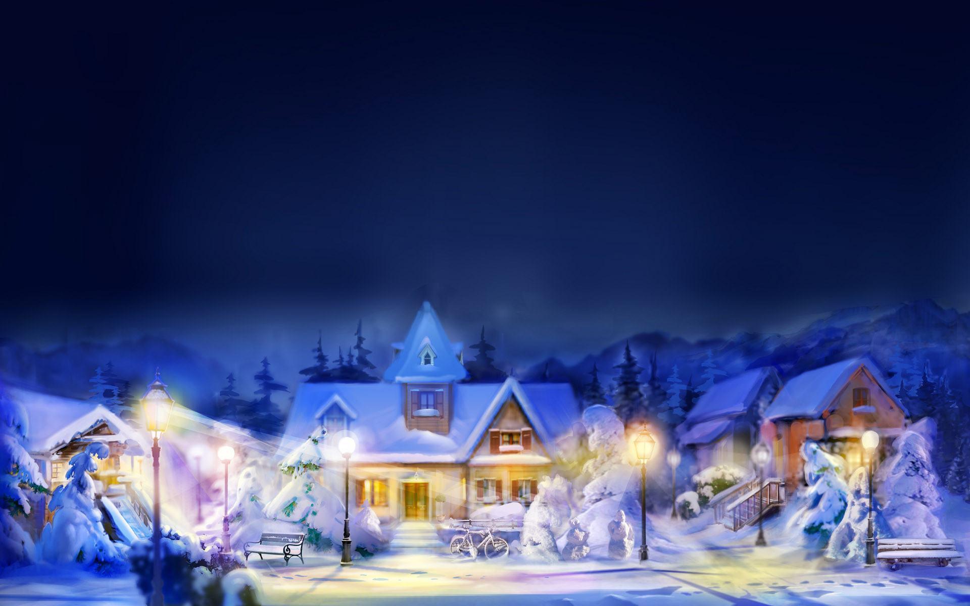 Christmas Village Wallpaper