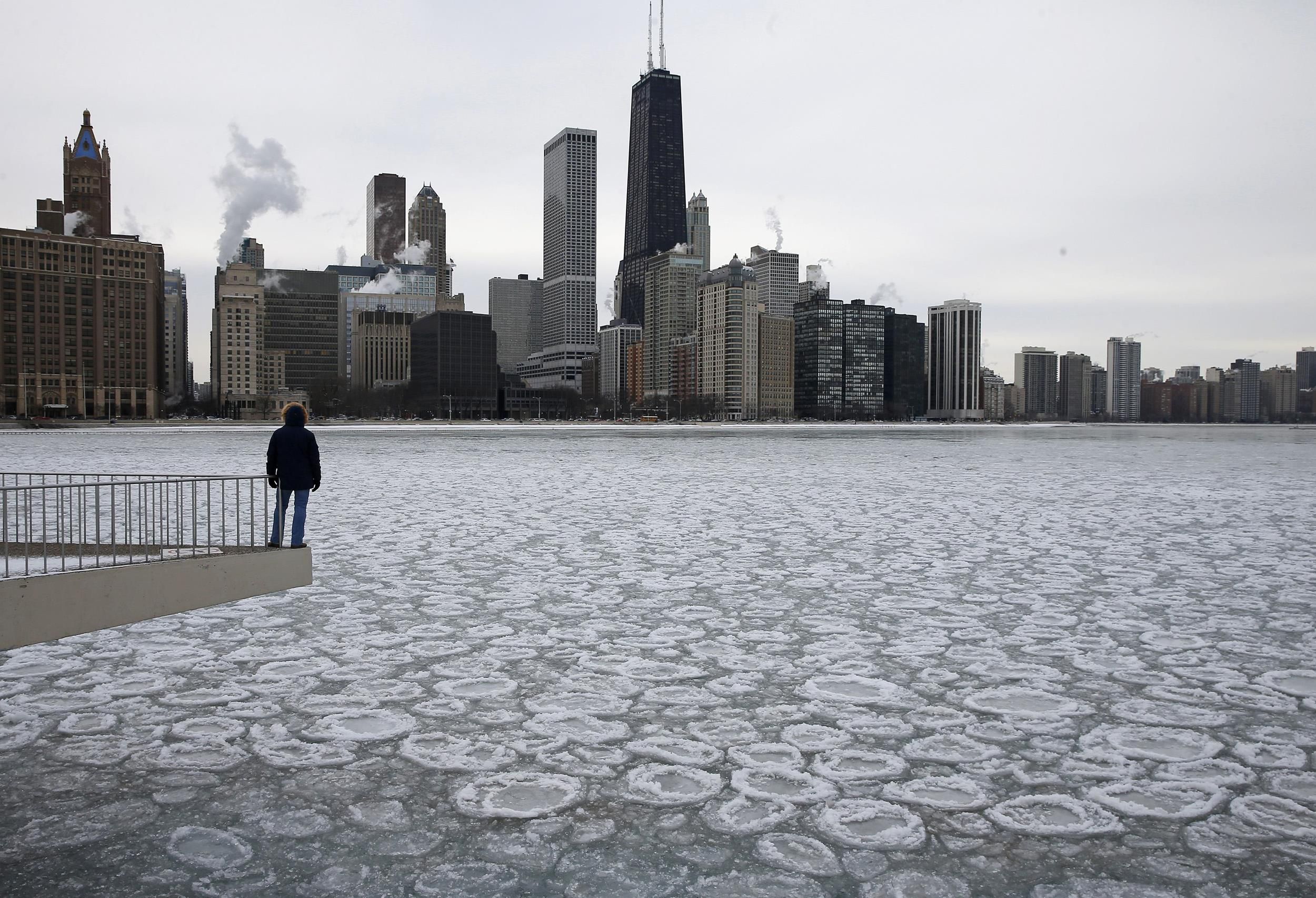 Brutal Cold Zes Chicago Leaving Winter Scenes Seasons