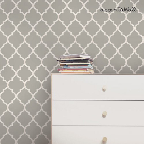 Free download Moroccan Grey Peel and Stick Fabric Wallpaper