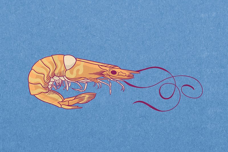 Vintage Prawns Image Wallpaper
