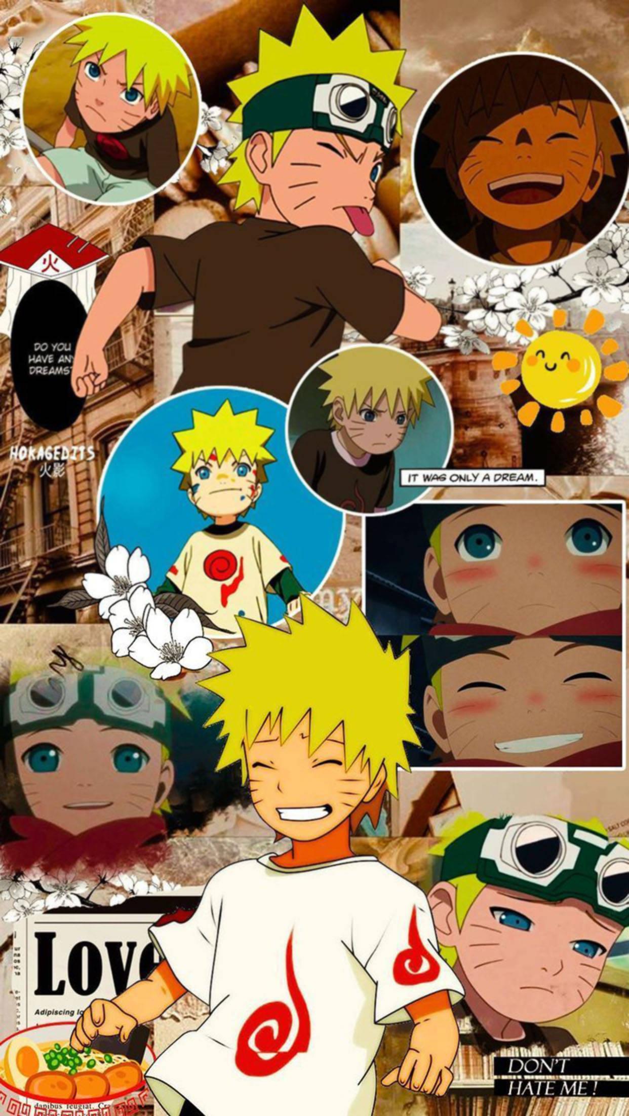 Download Cute Naruto Collage Wallpaper