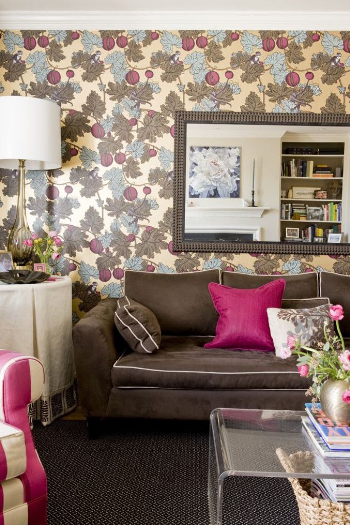 Living Rooms With Beautiful Floral Wallpaper Rilane We Aspire