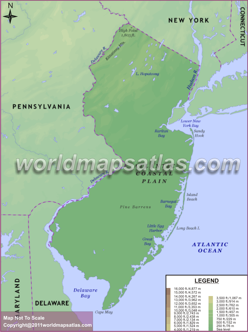 Physical Map New Jersey Memes