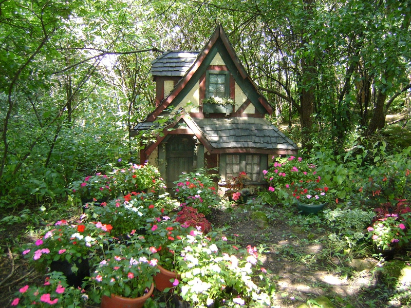 Free Download Cottage Flower Cottage In The Woods Nature Flowers