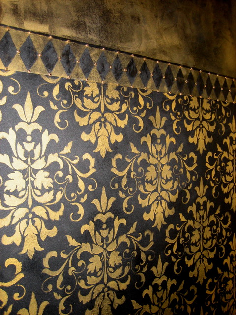 Gold Wallpaper Black And Gold Damask Wallpaper 480x640
