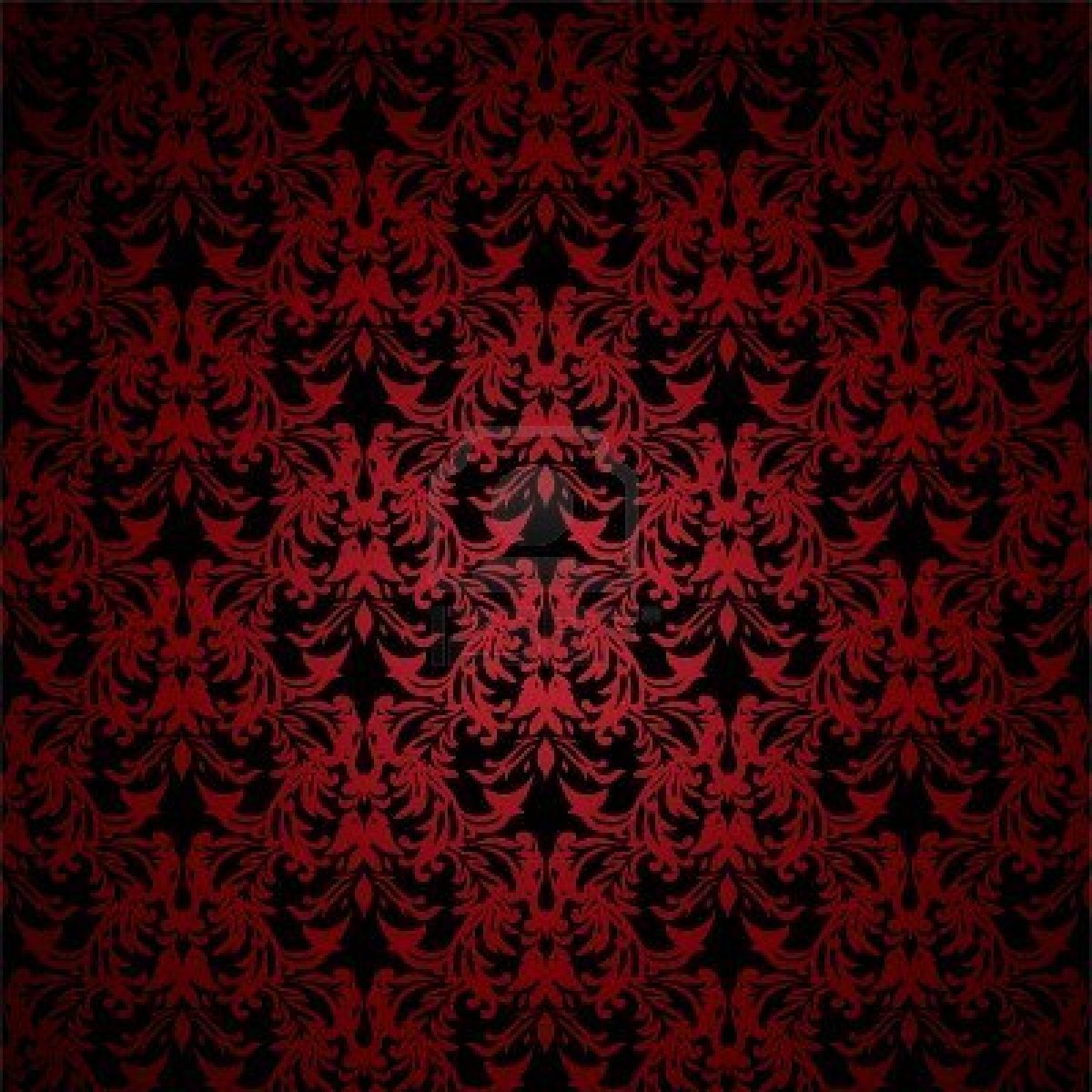 Fancy Red And Black Floral Inspired Background That Seamlessly Tiles