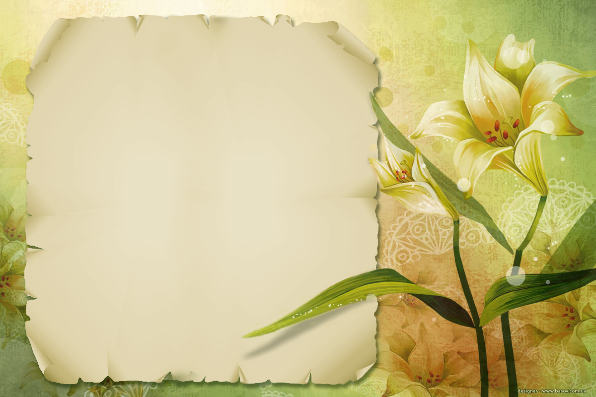 Floral Paper Frame Design Background Wallpaper for PowerPoint