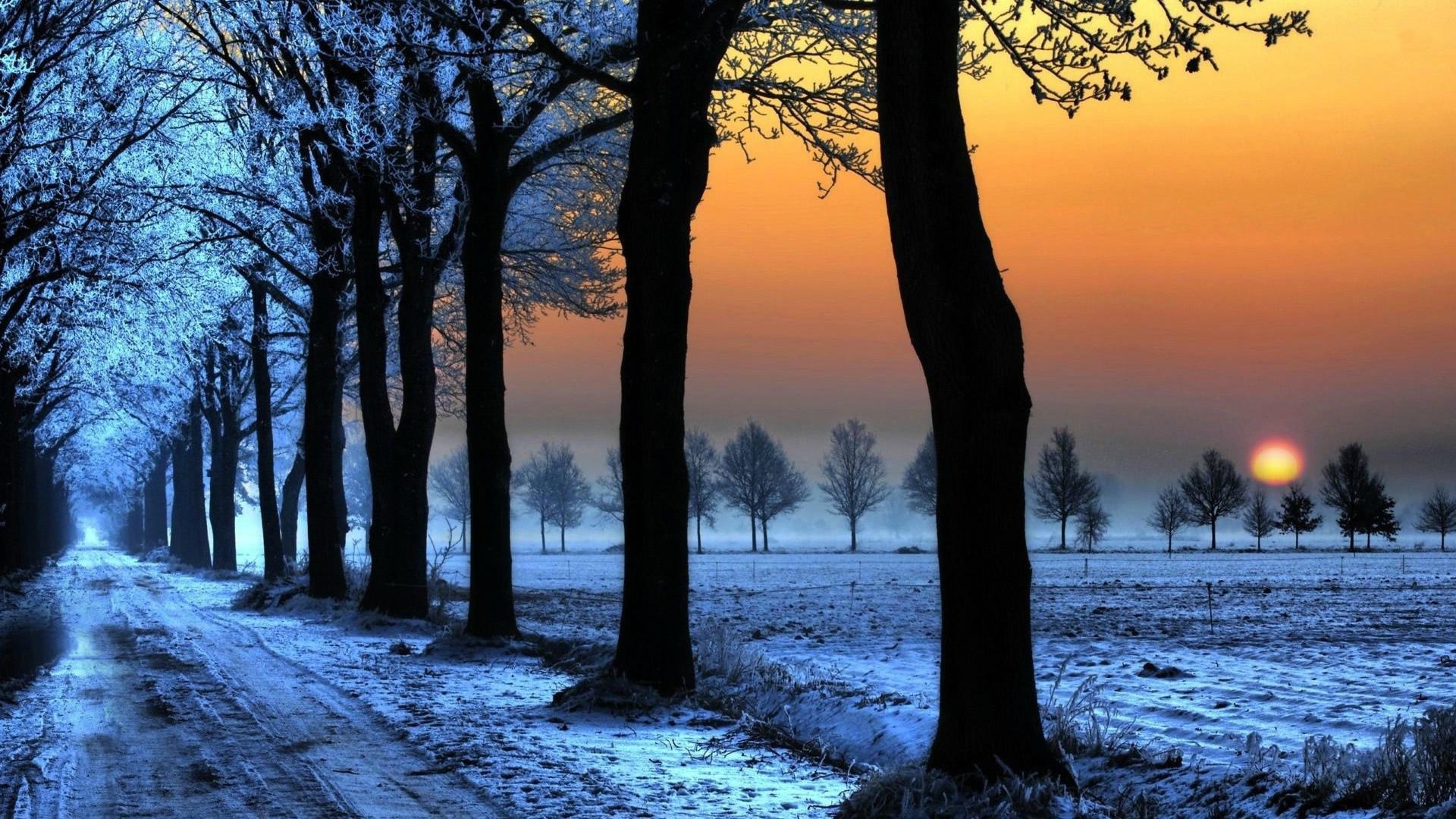 Winter Sunset HD Wallpaper X 1080p