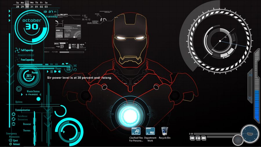 Go Back Gallery For Iron Man Interface Wallpaper