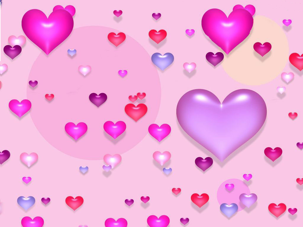 Pink Hearts Background Wallpaper