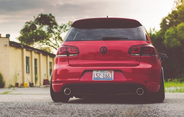 Wallpaper Volkswagen Mk6 Bbs Vw Golf Gti Red Car Pictures And