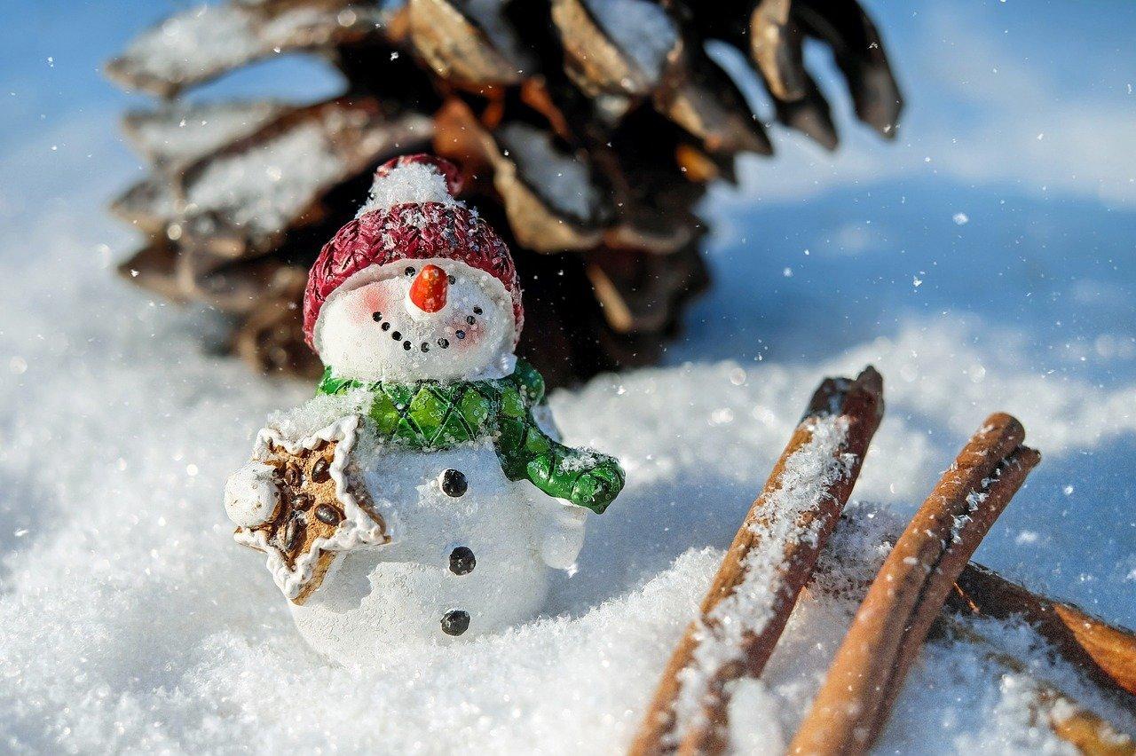 Little Happy Snowman Winter Season Time