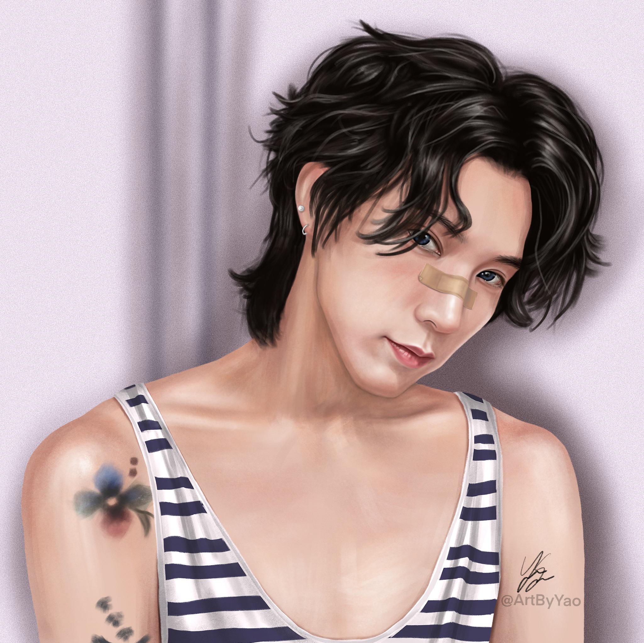 I Was Compelled To Draw Ten With This Superior Hair R Nct