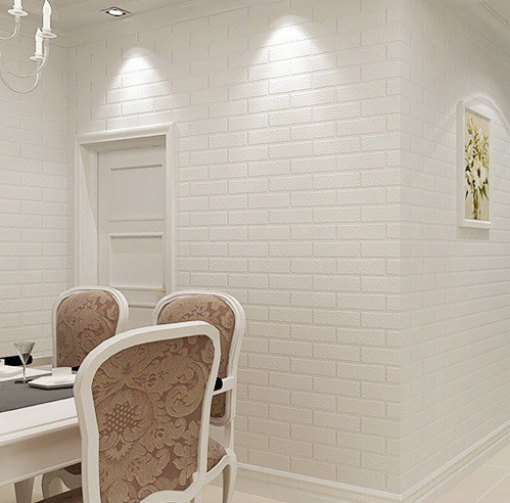 3D Faux White Stone Brick Wallpaper by InteriorToGo on Etsy