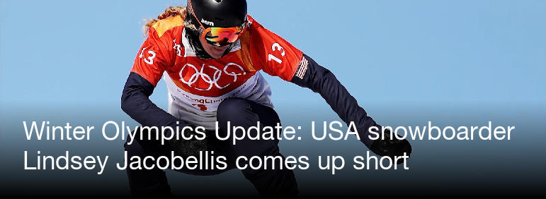 Winter Olympics Update Usa Snowboarder Lindsey Jacobellis Es