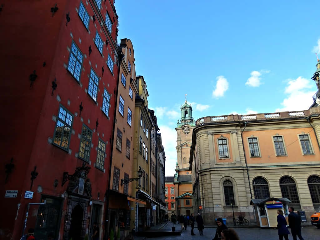 Gamla Stan City Lake Wallpaper