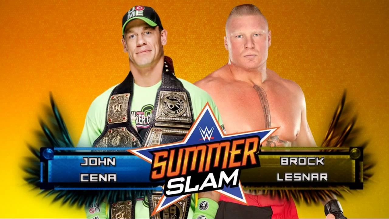 Wwe Summerslam John Cena Vs Brock Lesnar Wallpaper