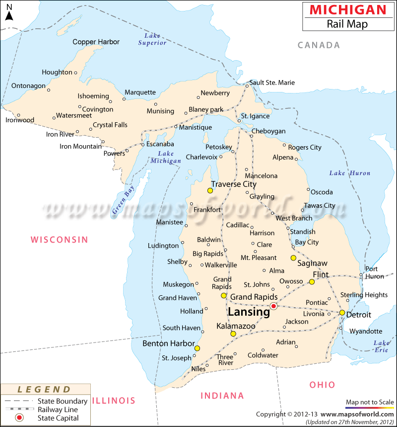 image Michigan Railroad Map PC Android iPhone and iPad Wallpapers