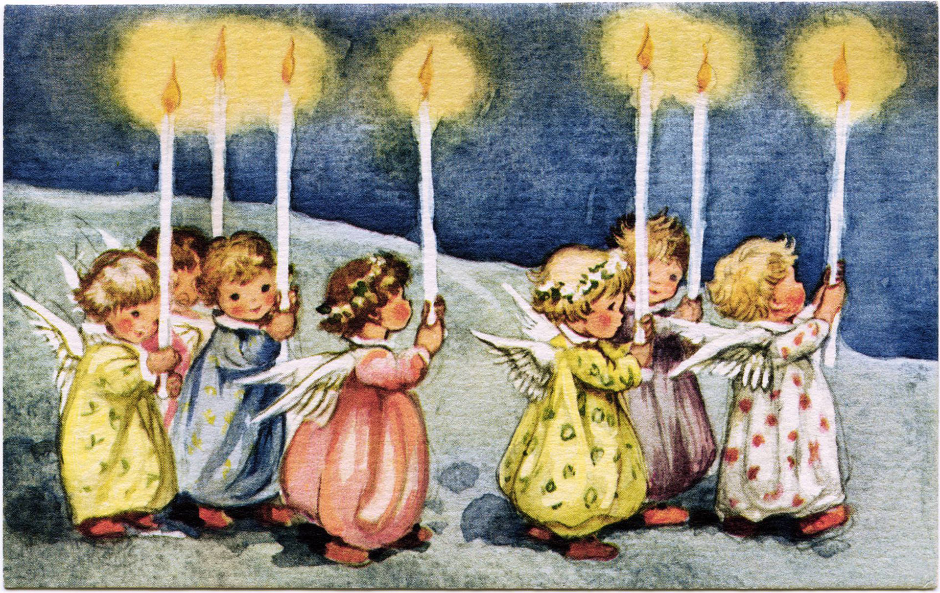 Christmas Angels Wallpaper