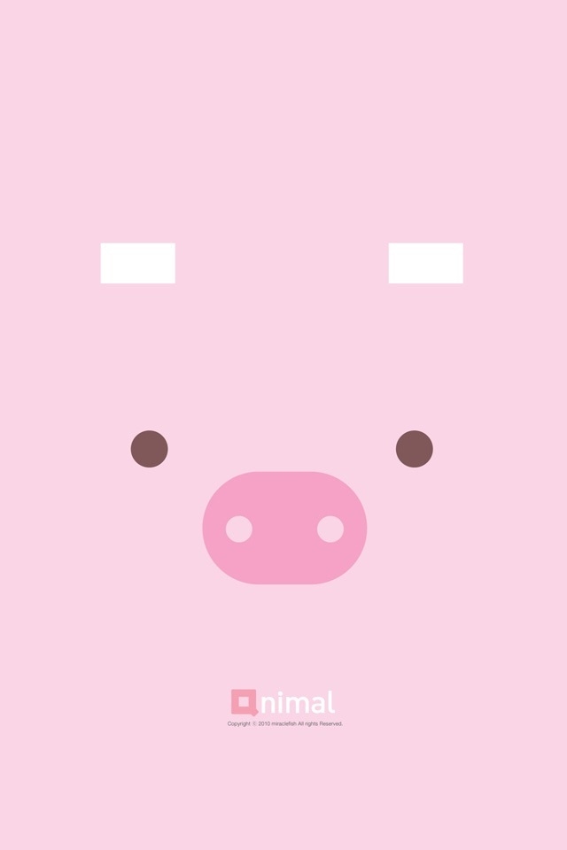 HD Cute Cartoon Piggy iPhone 4s Wallpaper Background