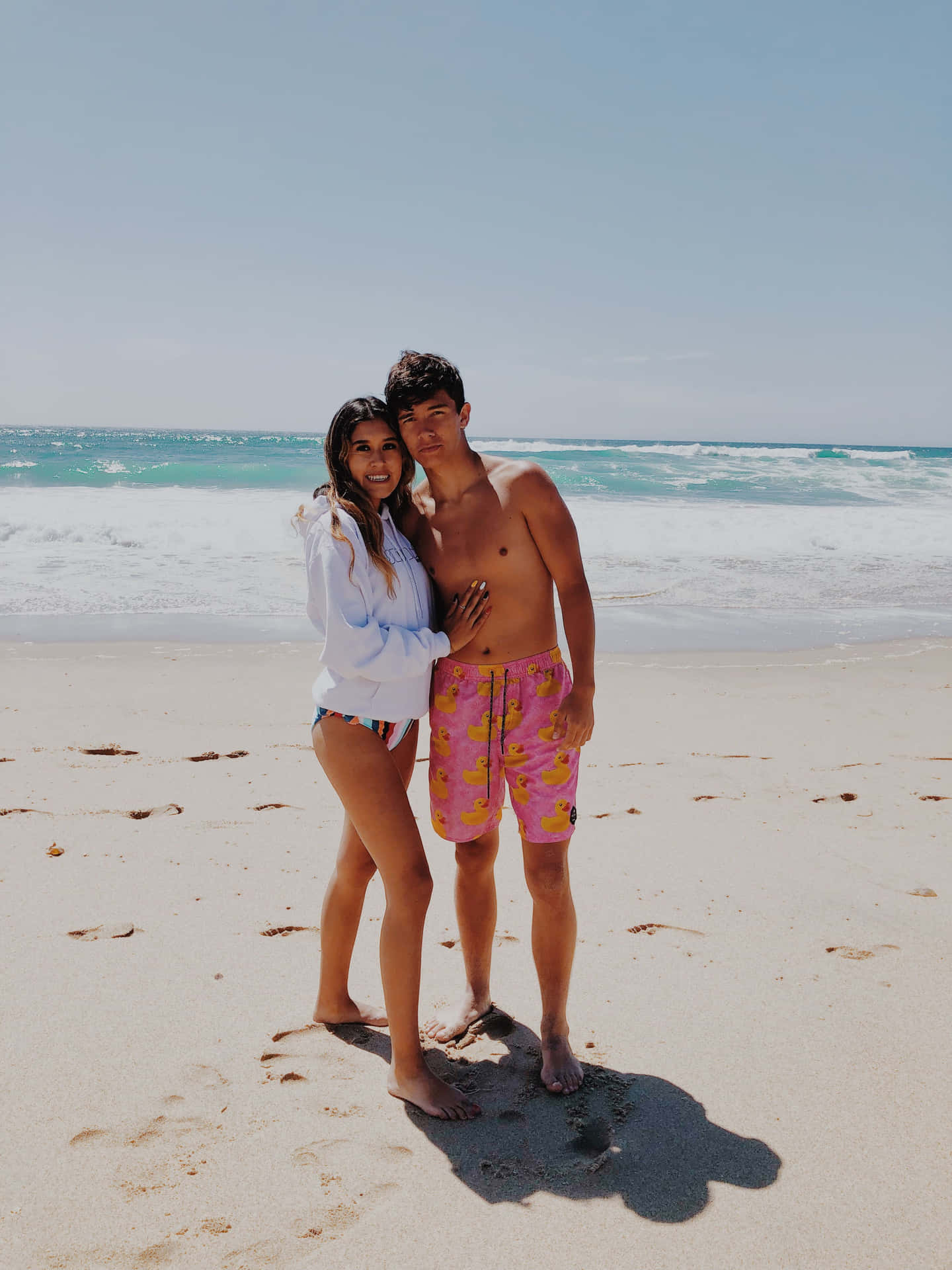 Couple At Beach Wallpaper
