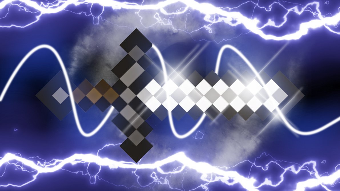 Minecraft Wallpaper Iron Sword By Glacialwolf23