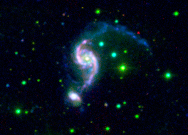 Spitzer Space Telescope Pictures Gallery   Older Galaxy Pair Has