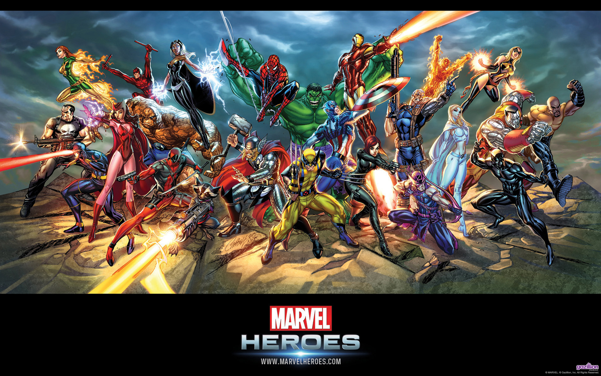 Marvel Heroes Ensemble Wallpaper Representation