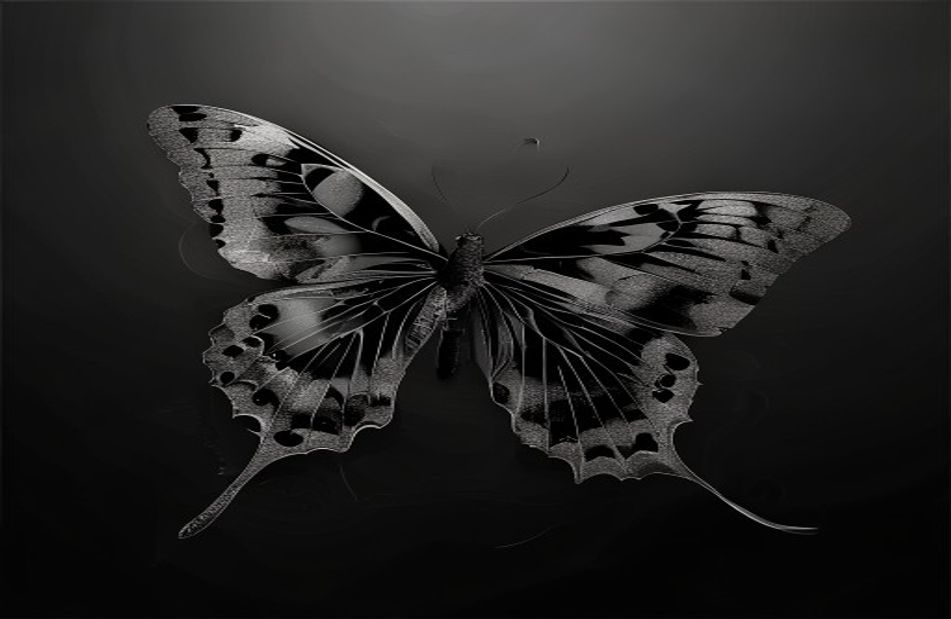 Black Butterfly Background Wallpaper