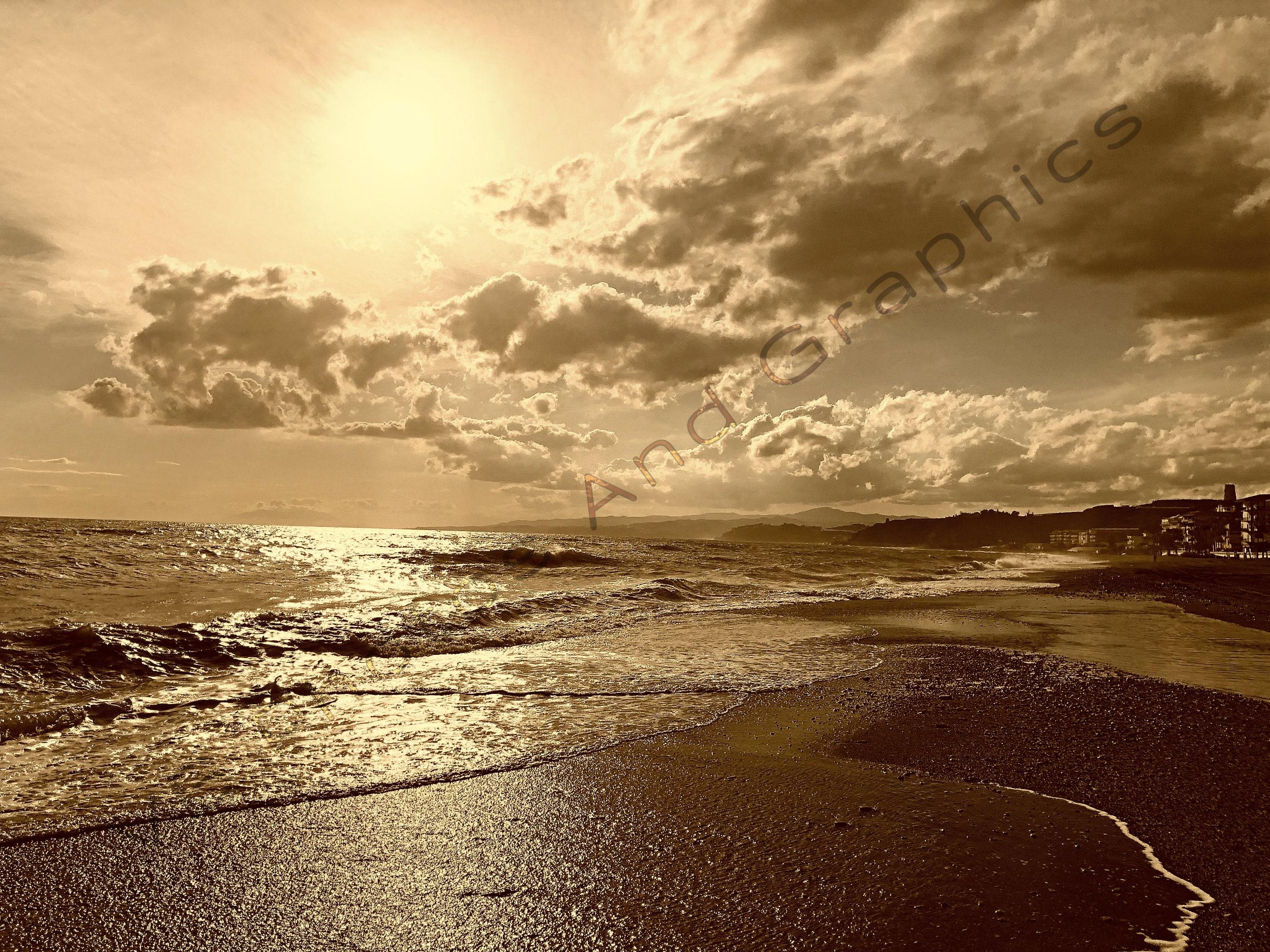 Beach Sunset 1F Photo Photography Image Digital Download   Etsy