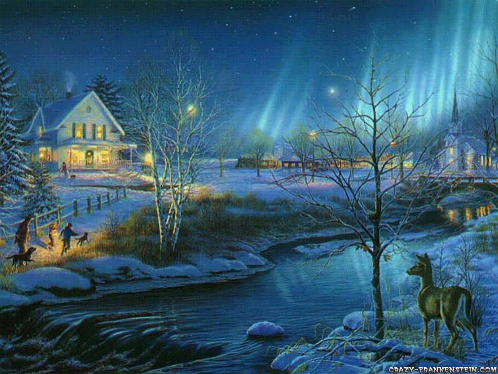 Gallery For Gt Christmas Scenes Wallpaper