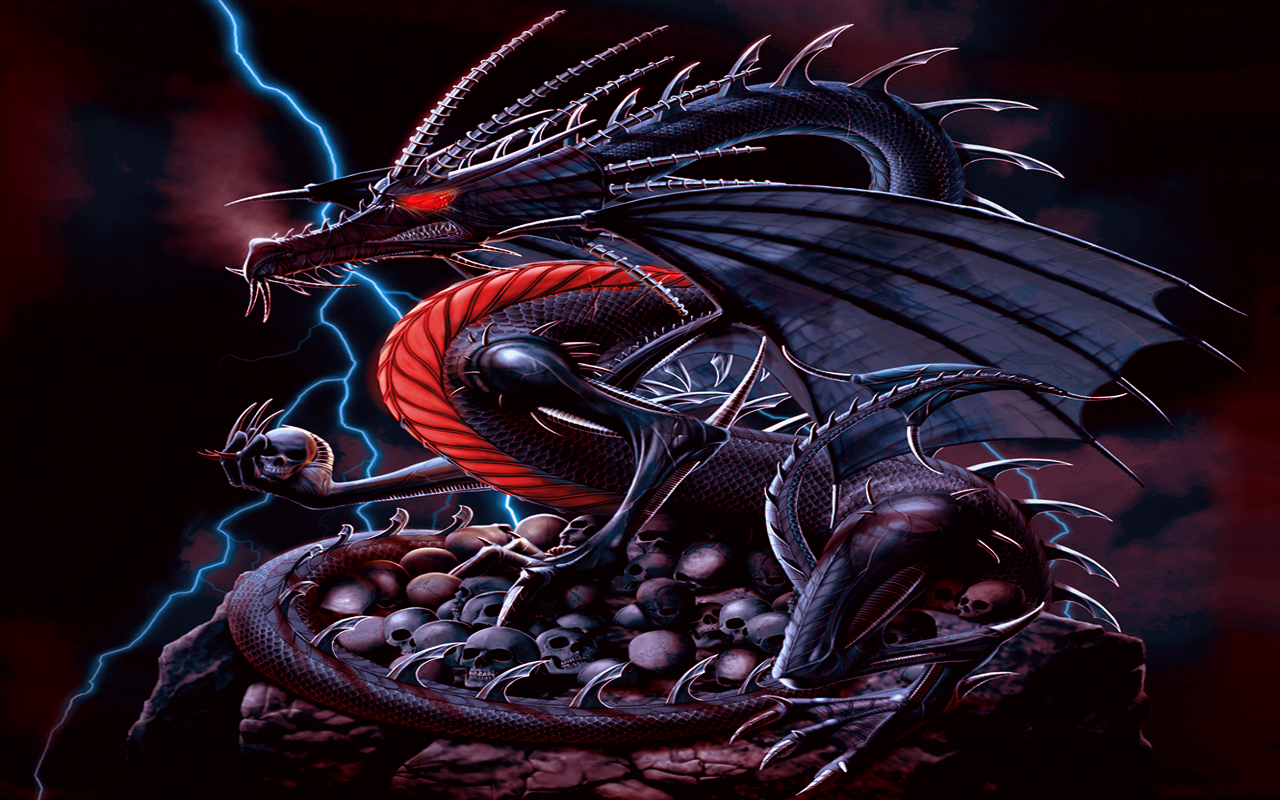 Evil Dragon Wallpaper Background