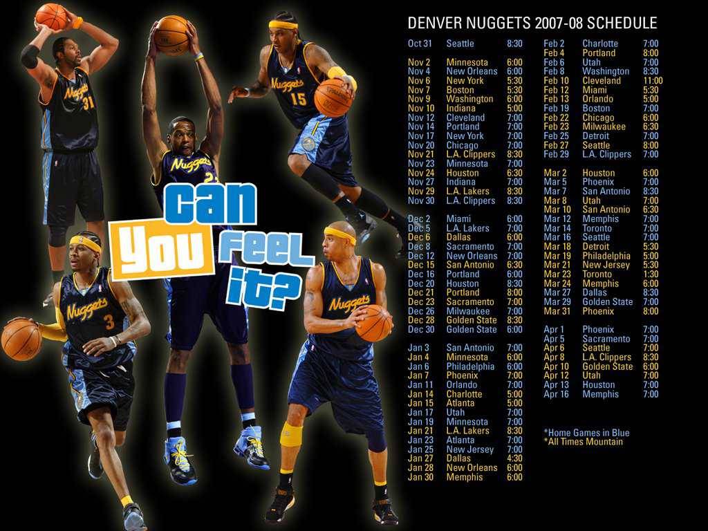 Denver Nuggets Official Schedule Desktop Wallpaper
