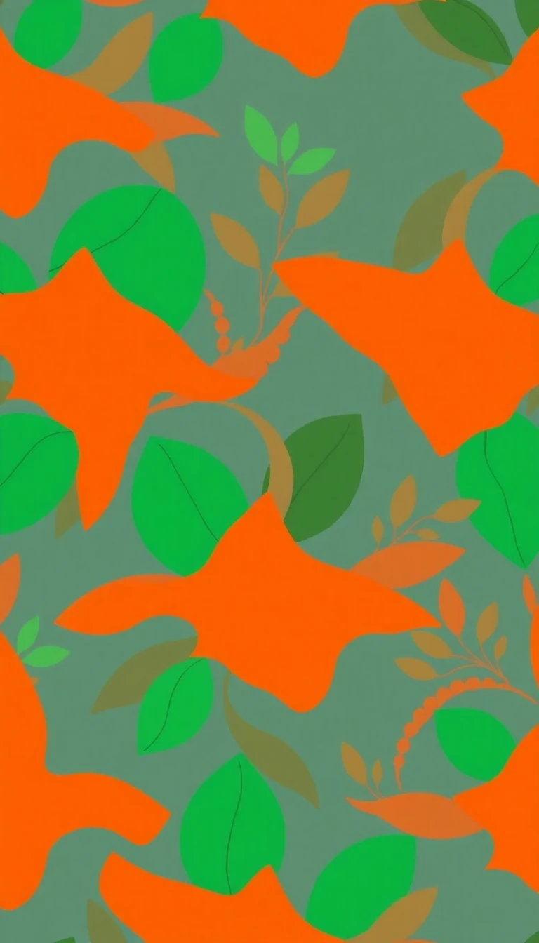 Orange And Green Wallpaper