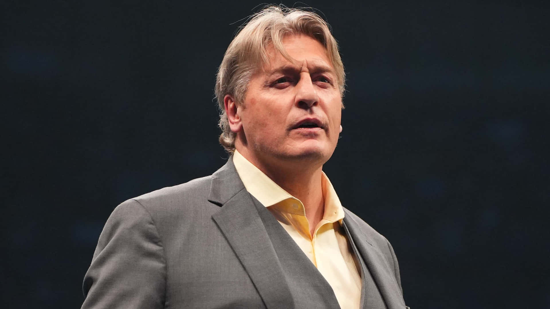 William Regal Wwe Wrestler Gray Suit Photography Wallpaper