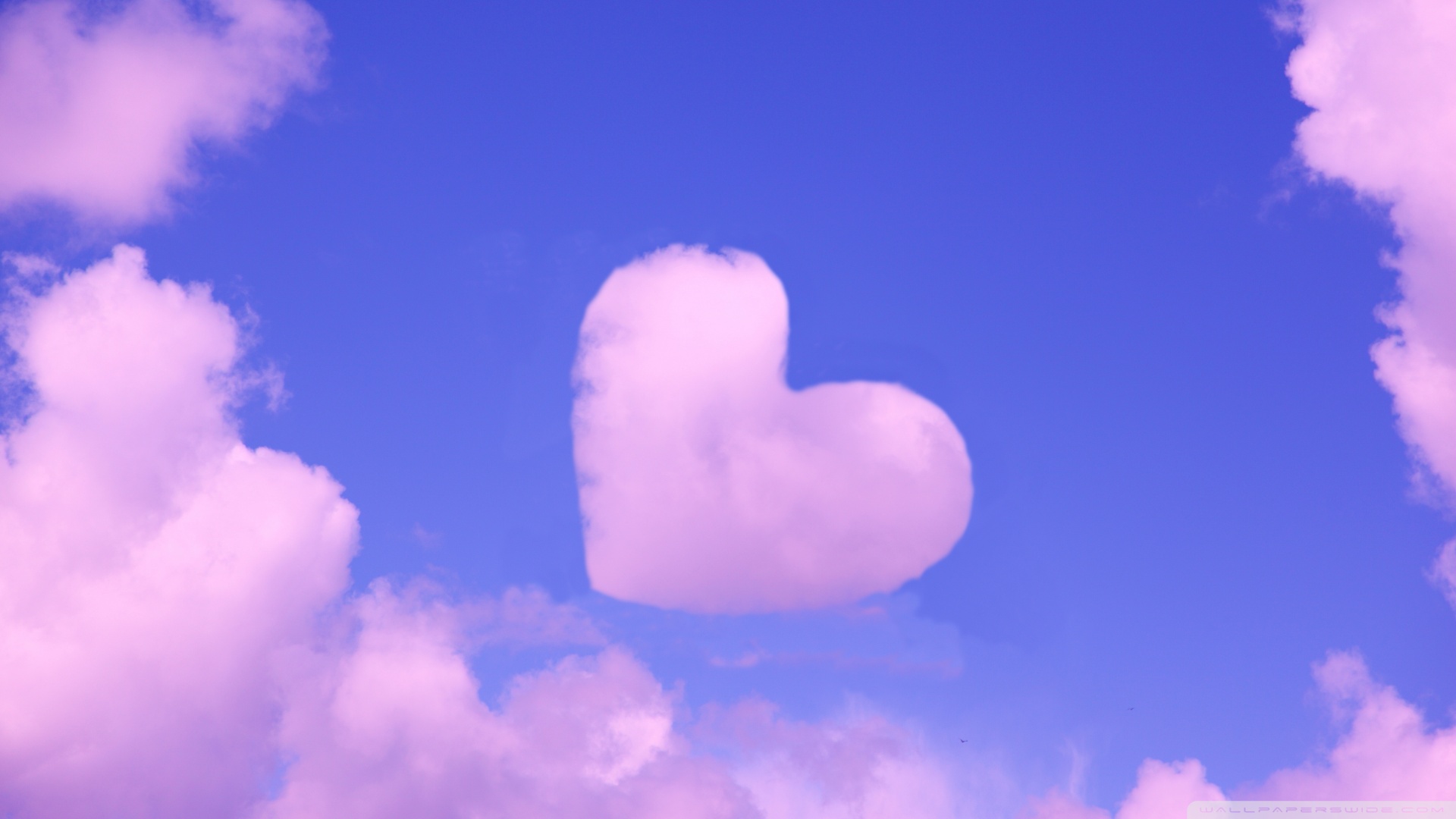 Pink Heart Cloud Wallpaper