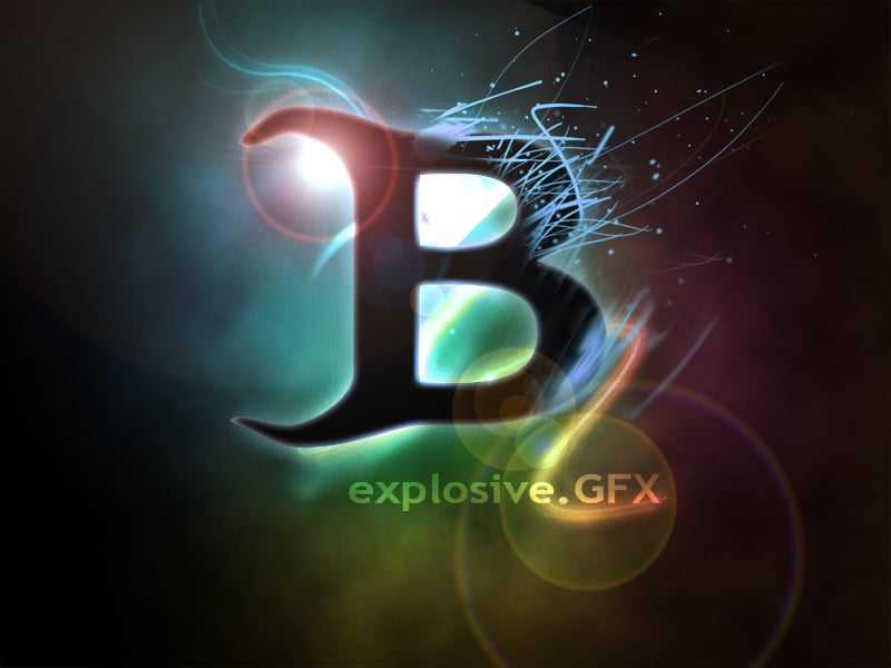 explosiveGFX B Letter by TheexplosiveGFX on