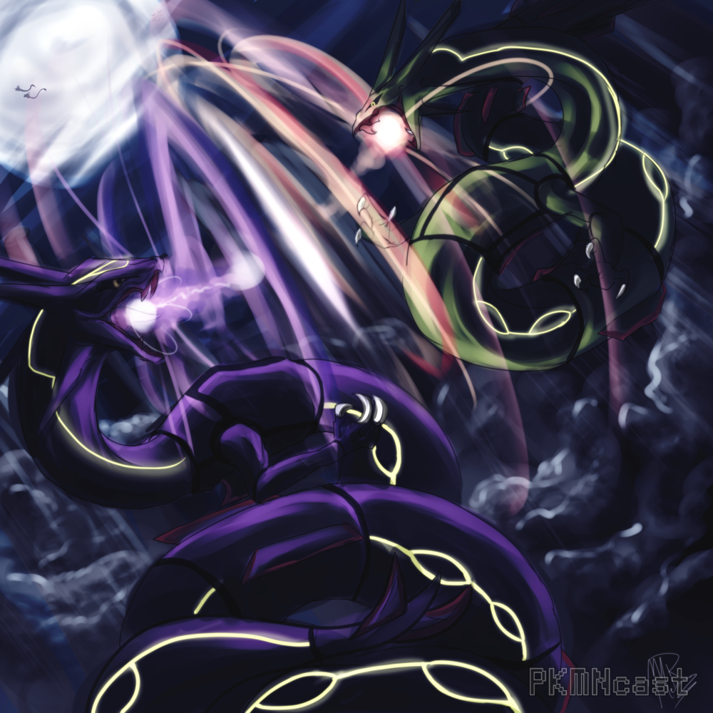 Shiny Mega Rayquaza Black, HD Png Download - 800x600 (#6753532