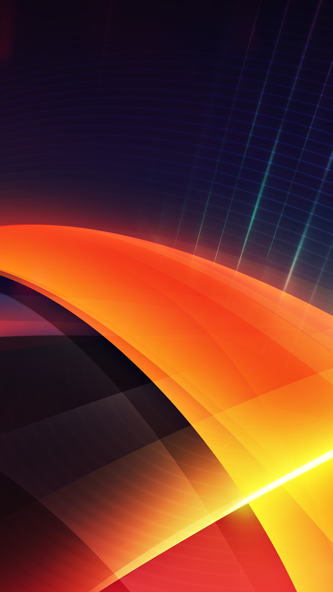 Abstract Orange Layers Android Wallpaper