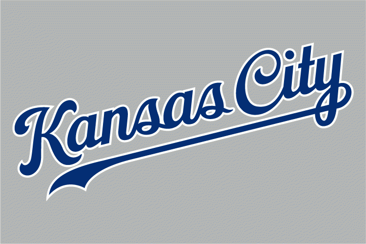 Kansas City Royals Wordmark Logo 2012   Road Kansas City scripted