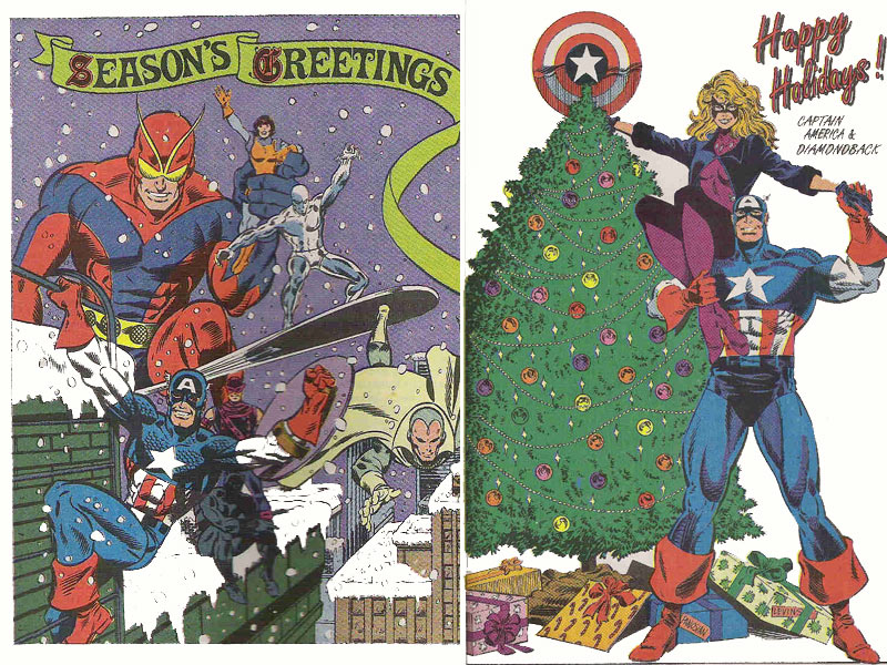 Hero Wallpaper Featuring Captain America Back To Christmas